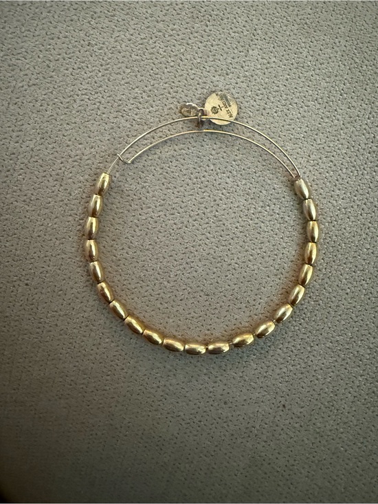 Alex and Ani Jewelry - Alex and Ani Gold-Tone Wire Bangle with Turquoise-Patina Charms